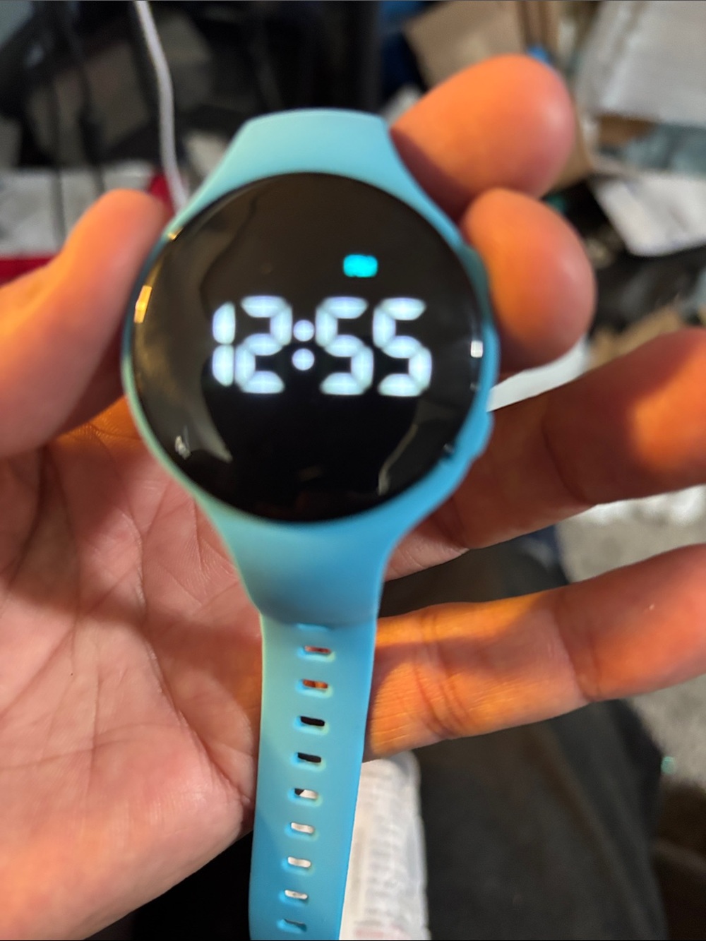 Digital LED Sport Watch in Light Blue - Unbranded